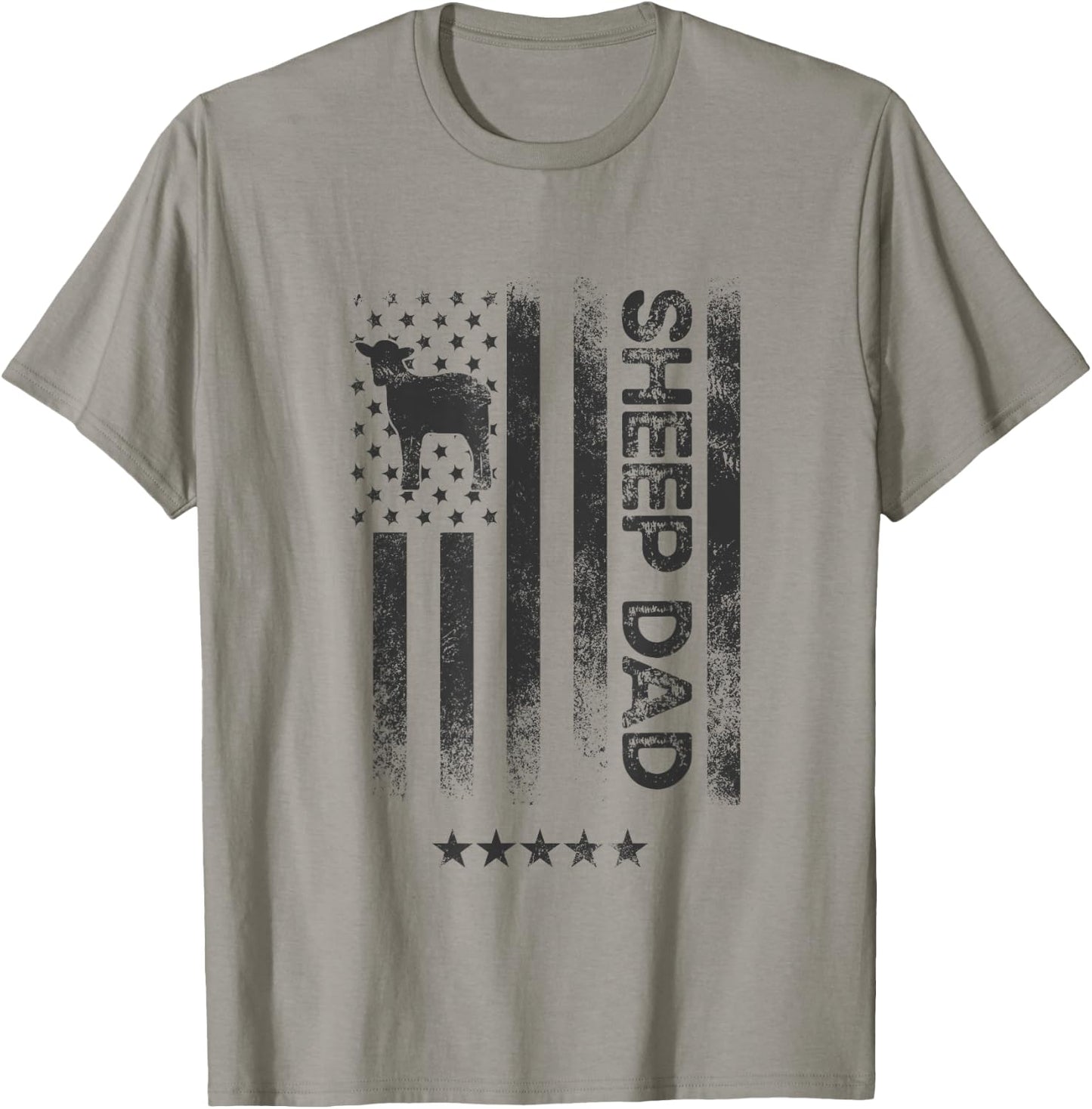 USA American Flag - Sheep Dad Women Men T-Shirt - T-Shirt | Sand