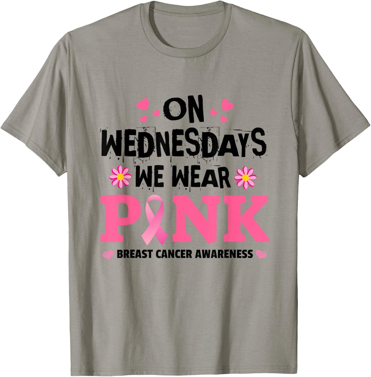 We Wear Pink Ribbon Breast Cancer Awareness Month Men Women T-Shirt - T-Shirt | Sand