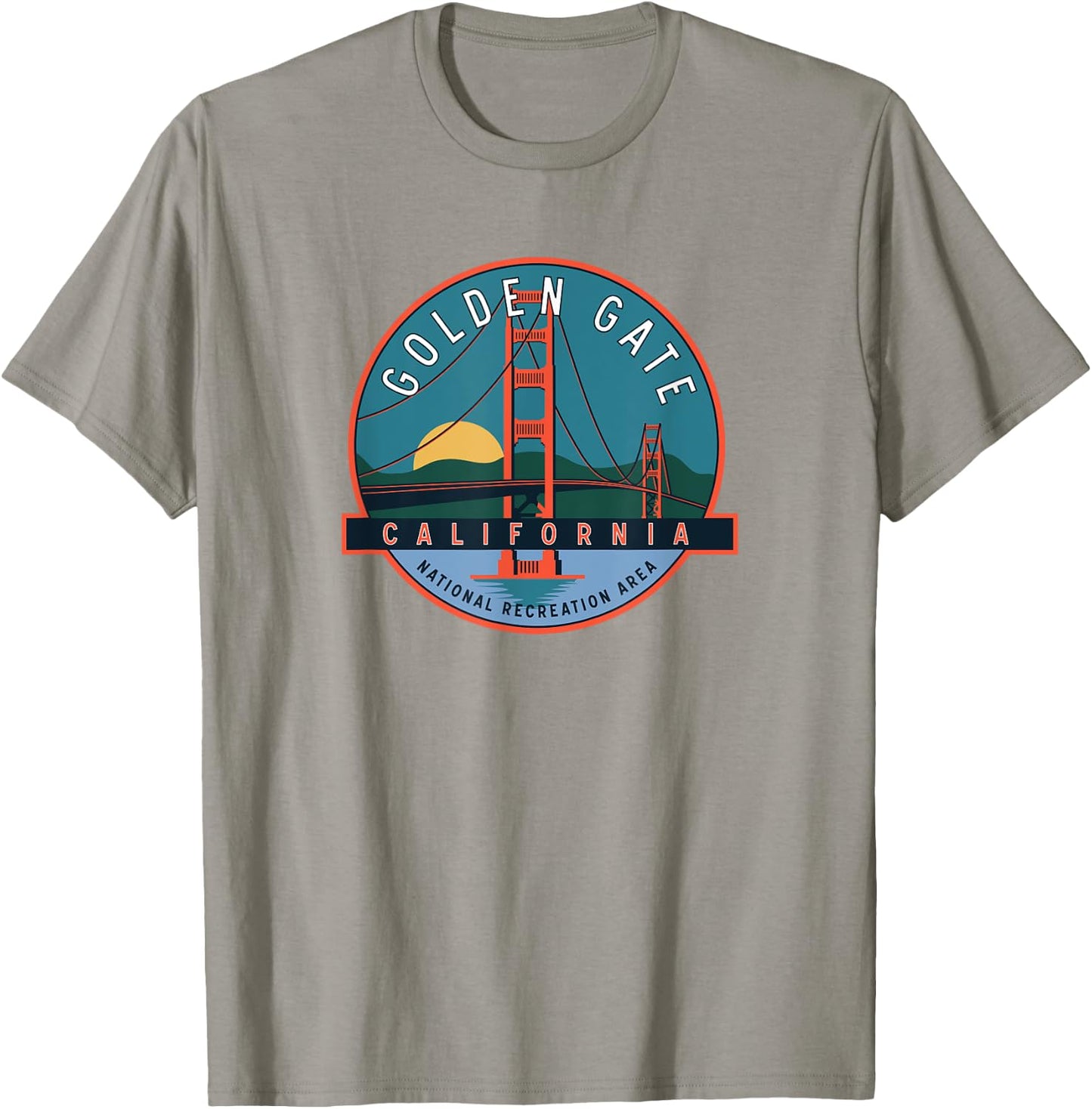 Golden Gate National Recreation Area Bridge T-Shirt - T-Shirt | Sand