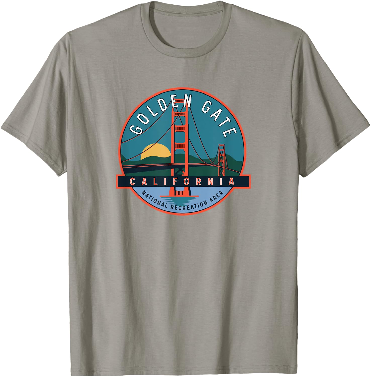 Golden Gate National Recreation Area Bridge T-Shirt - T-Shirt | Sand