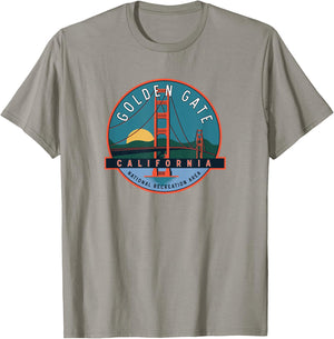 Golden Gate National Recreation Area Bridge T-Shirt - T-Shirt | Sand