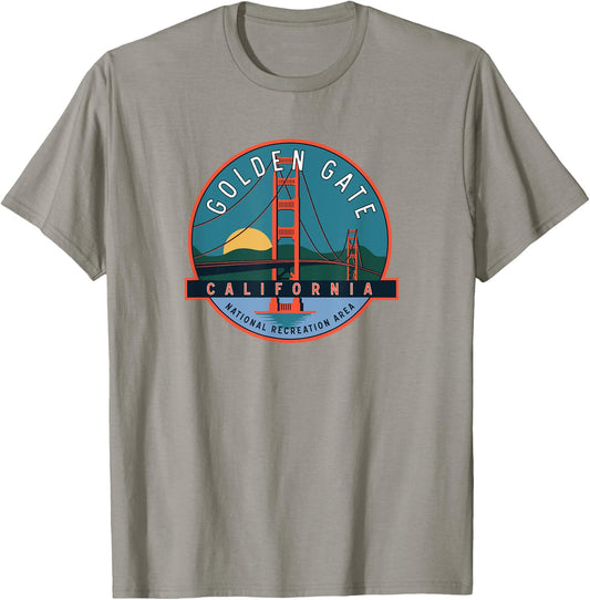 Golden Gate National Recreation Area Bridge T-Shirt - T-Shirt | Sand