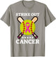 Strike Out Breast Cancer Awareness Day Pink Ribbon Softball T-Shirt - T-Shirt | Sand