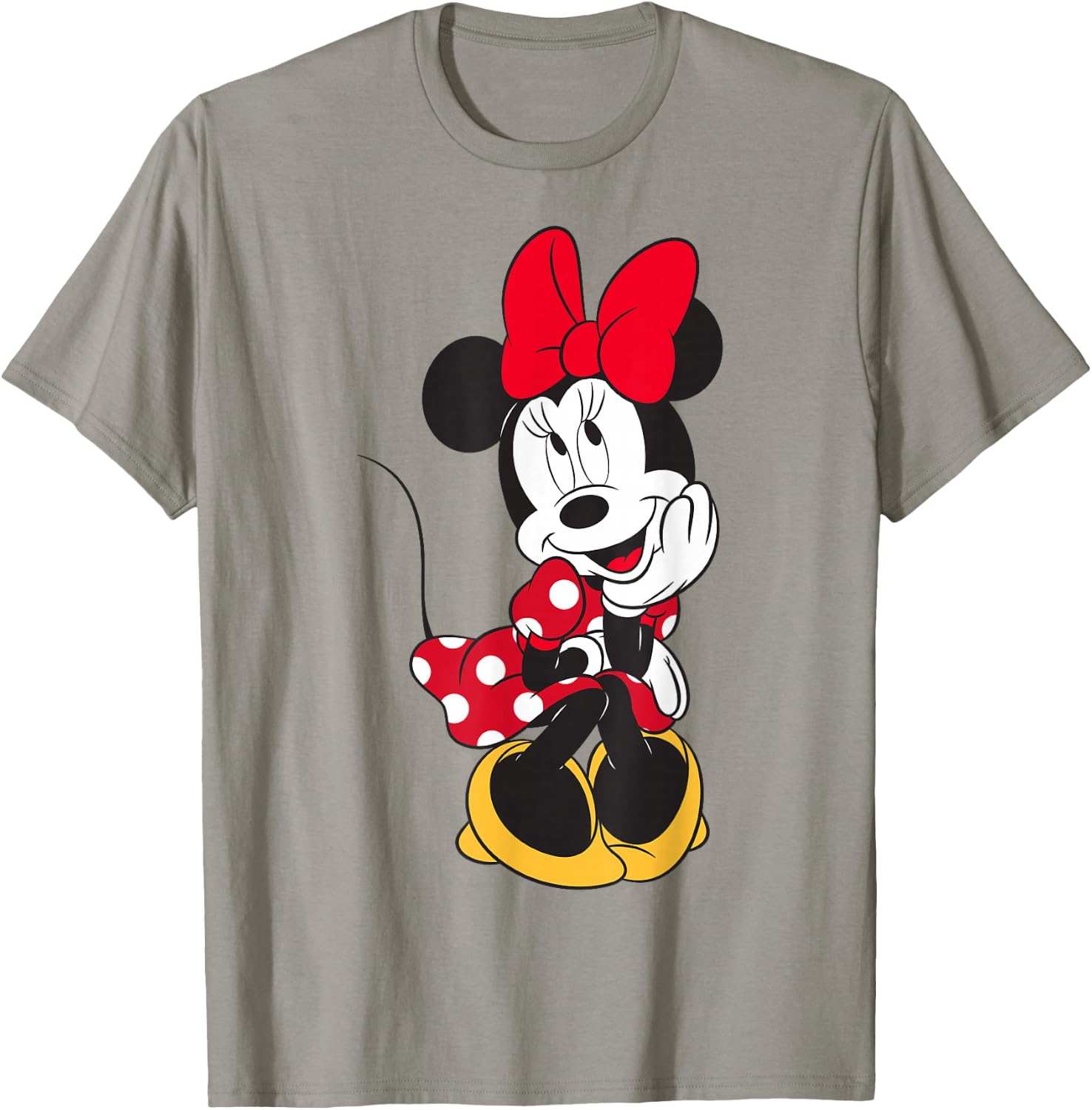 Disney Minnie Mouse Daydreaming Pose Cute Portrait T-Shirt - T-Shirt | Sand