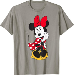 Disney Minnie Mouse Daydreaming Pose Cute Portrait T-Shirt - T-Shirt | Sand