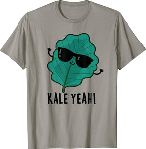 Kale Yeah Funny Vegetable Pun T-Shirt - T-Shirt | Sand