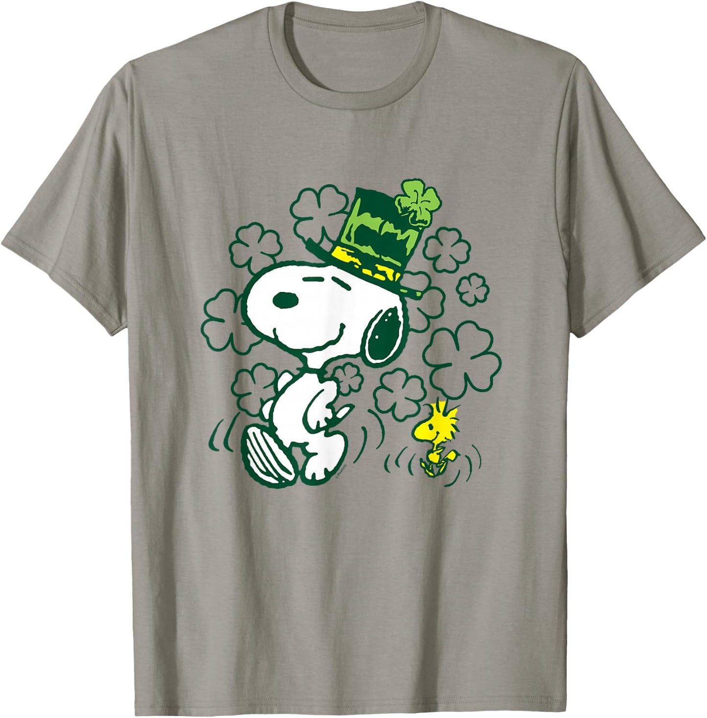 Peanuts - Snoopy and Woodstock St. Paddy's Day Clovers T-Shirt - T-Shirt | Sand