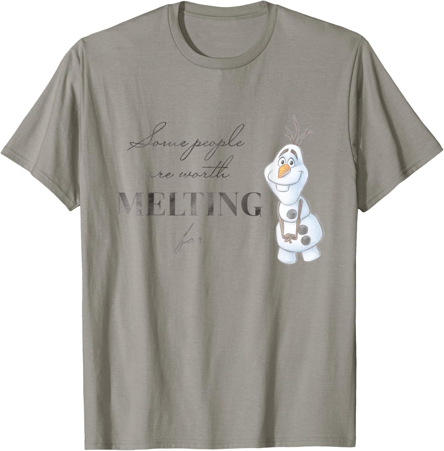 Disney 100 Anniversary Frozen Olaf D100 Quote Sweet T-Shirt - T-Shirt | Sand