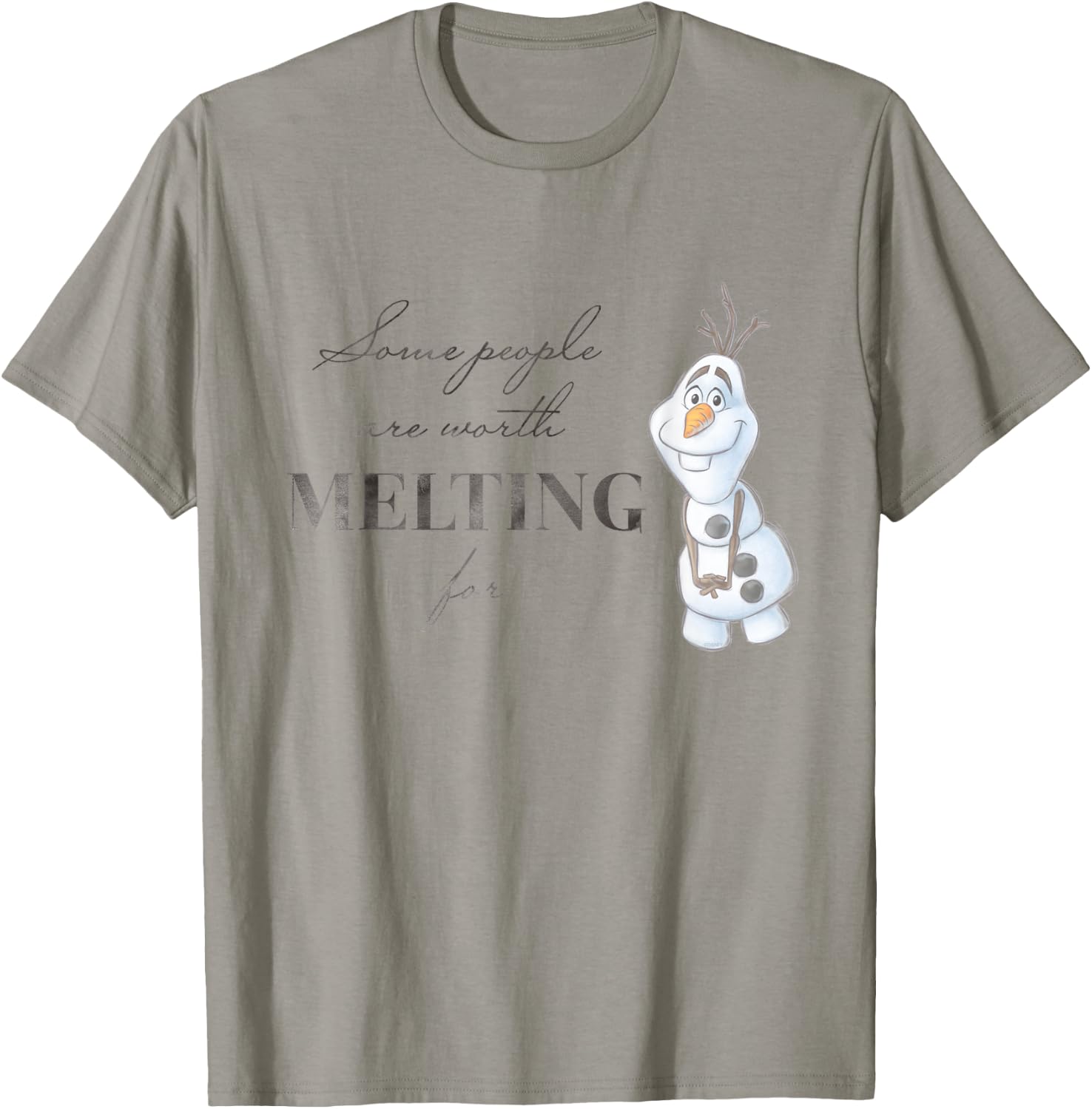 Disney 100 Anniversary Frozen Olaf D100 Quote Sweet T-Shirt - T-Shirt | Sand