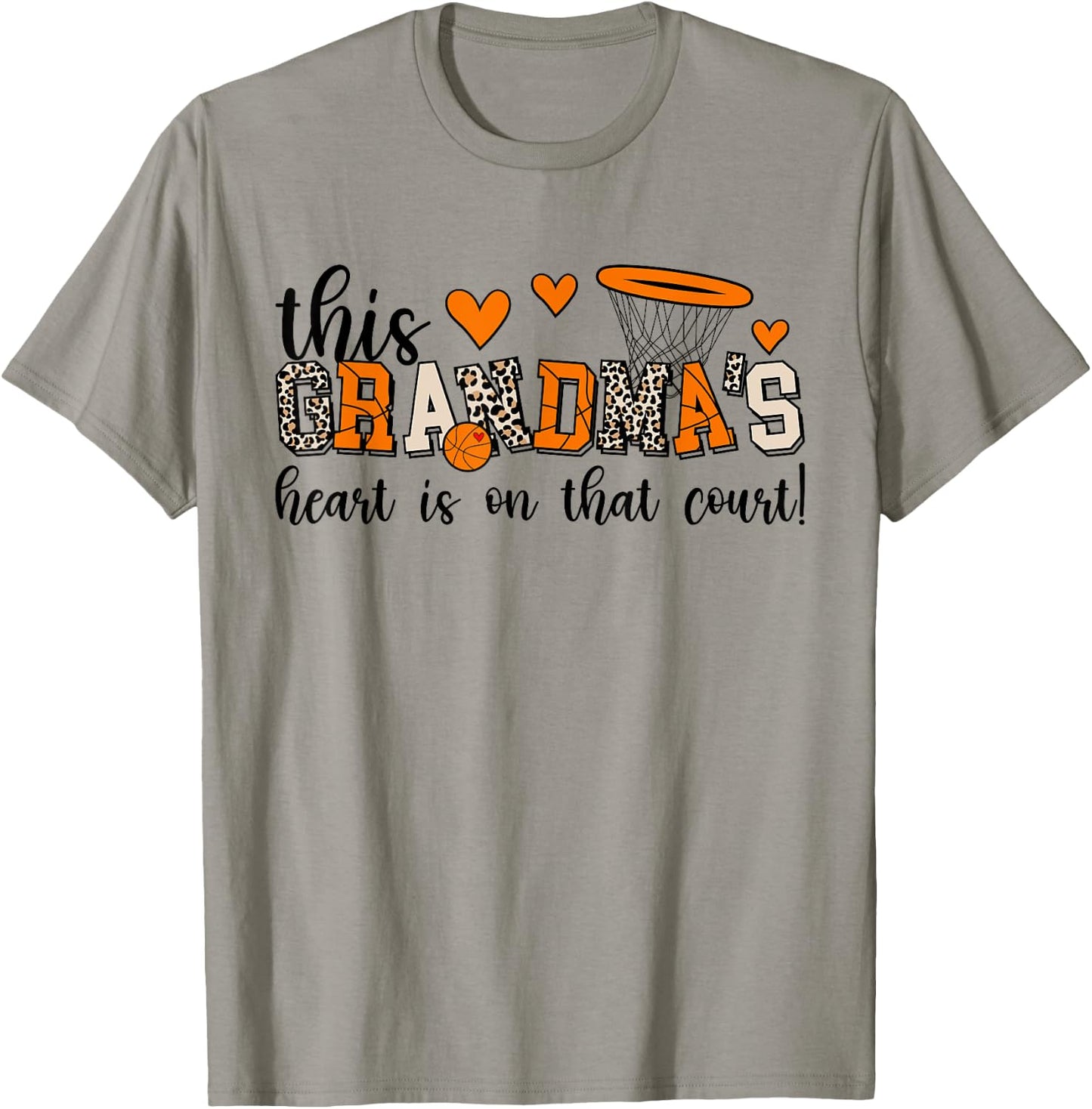 On That Court Basketball Grandma Of A Basketball Player T-Shirt - T-Shirt | Sand