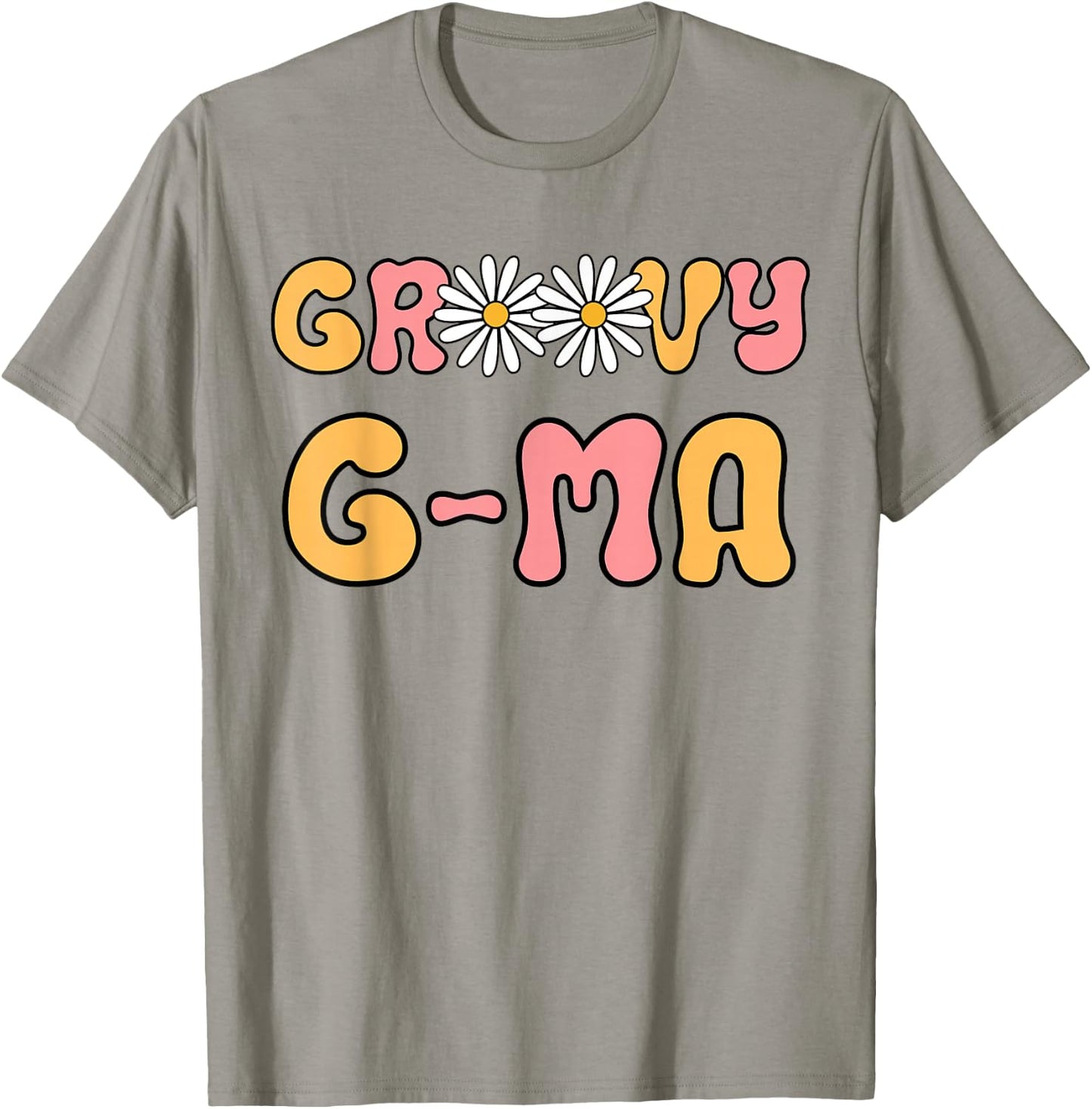 Retro Groovy G-ma Grandma Hippie Family Matching Mothers Day T-Shirt - T-Shirt | Sand