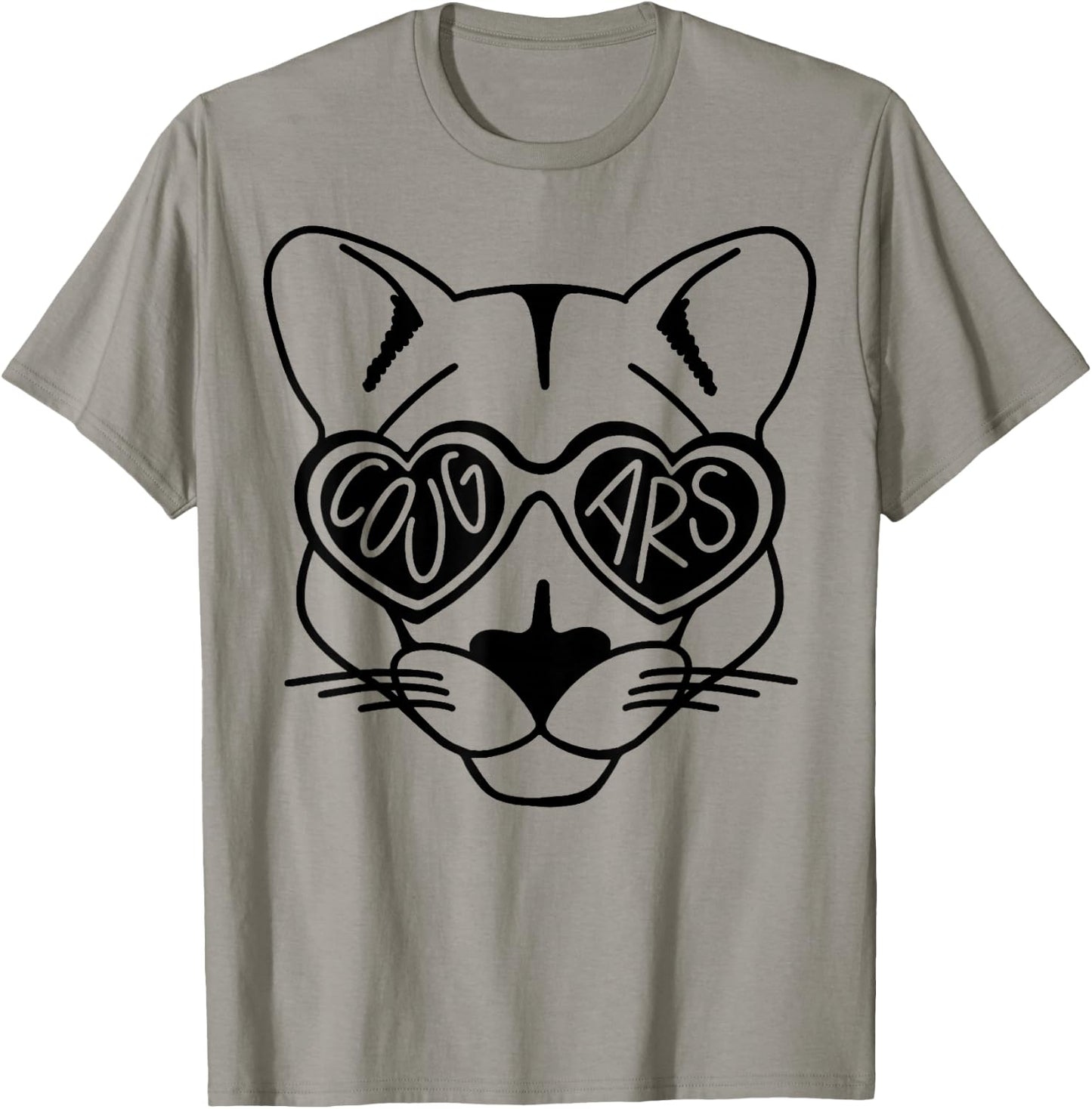 Cougars School Sports Fan Team Spirit T-Shirt - T-Shirt | Sand
