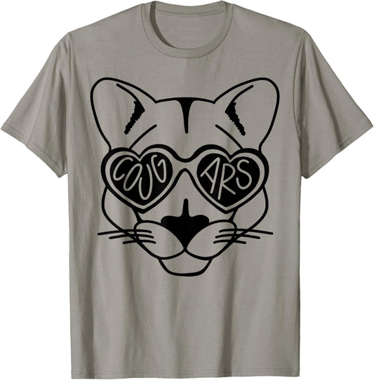 Cougars School Sports Fan Team Spirit T-Shirt - T-Shirt | Sand