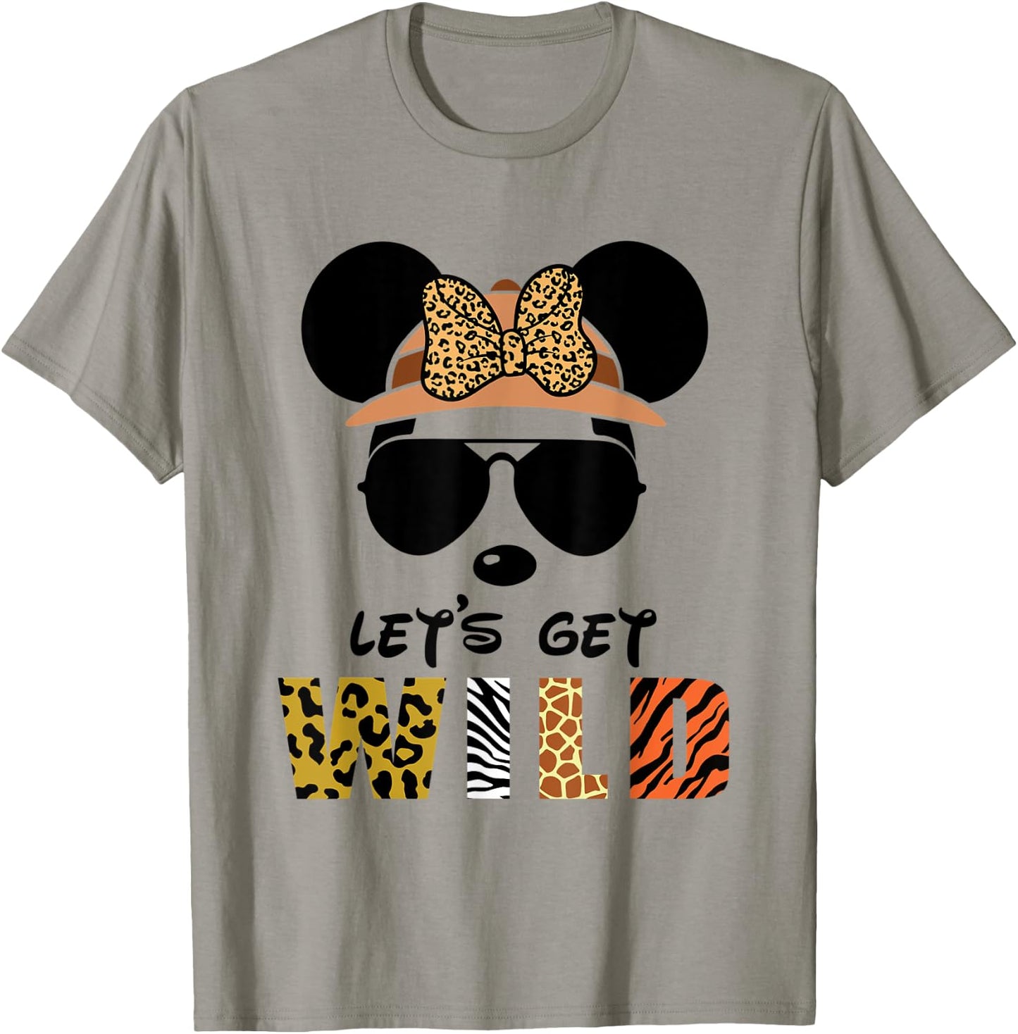 Let's Get Wild Zoo Animals Safari Party A Day At The Zoo T-Shirt - T-Shirt | Sand