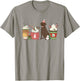 Chocolate Lab Coffee Latte Winter Christmas Dog Mom Holiday Women Kids T-Shirt - T-Shirt | Sand