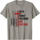 Faith Family Firearms And Freedom USA Flag Christian Patriot Men T-Shirt - T-Shirt | Sand