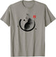 Artistic Cat Feline Japanese Ink Sumi-e Design Men Women Kids T-Shirt - T-Shirt | Sand