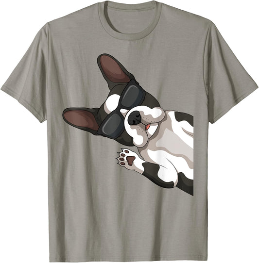 Boston Terrier Bostie Dog Kids Men T-Shirt - T-Shirt | Sand