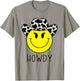 Cute Howdy Western Yellow Happy Smiling Smile Face Cowgirl T-Shirt - T-Shirt | Sand