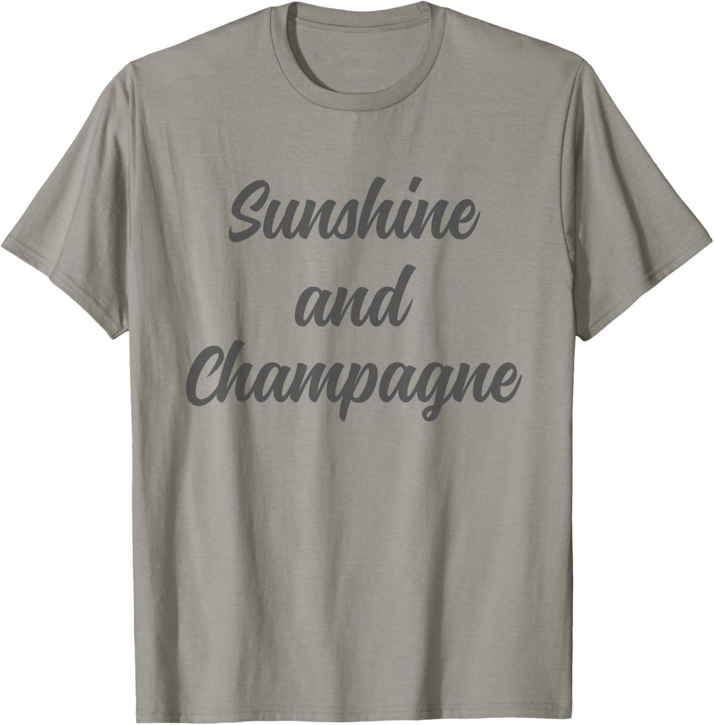Sunshine And Champagne Funny Wine And Summer Vibes Women T-Shirt - T-Shirt | Sand