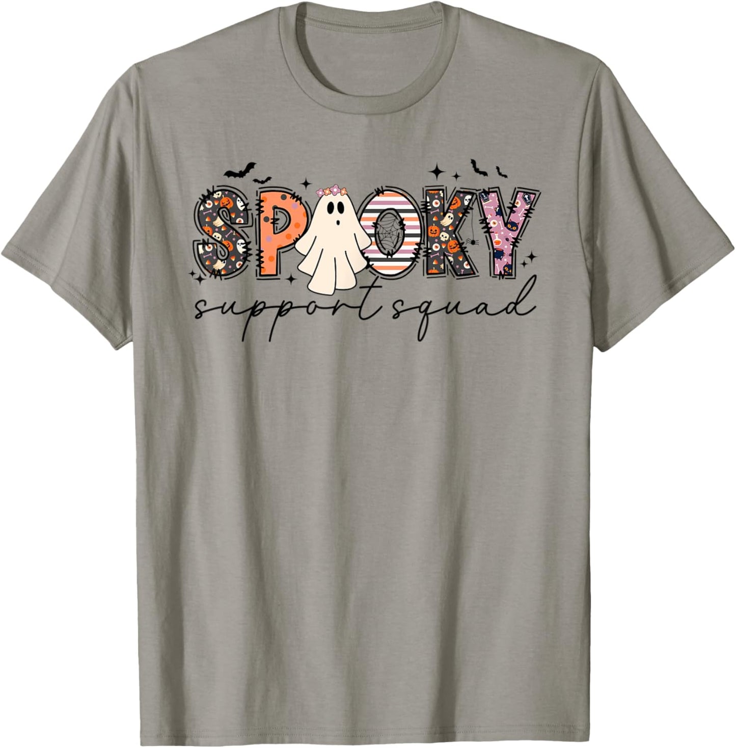 Spooky Support Squad Halloween School Office Staff Employees T-Shirt - T-Shirt | Sand