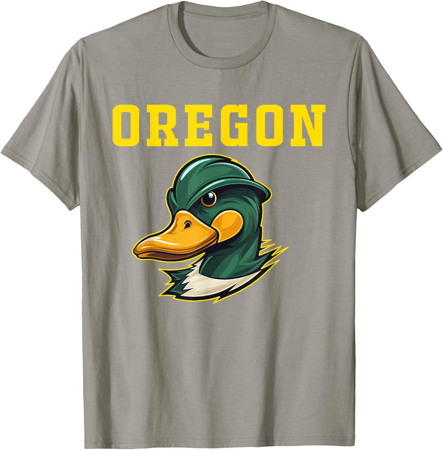 Graphic State of Oregons Football Evergreen Sports Spirit T-Shirt - T-Shirt | Sand