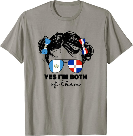 Half Dominican And Guatemalan Guatemala Flag Kids Girls Mix T-Shirt - T-Shirt | Sand