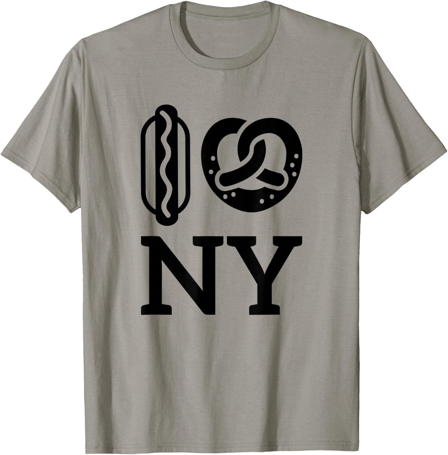 Hot Dog Soft Pretzel New York City NYC T-Shirt - T-Shirt | Sand