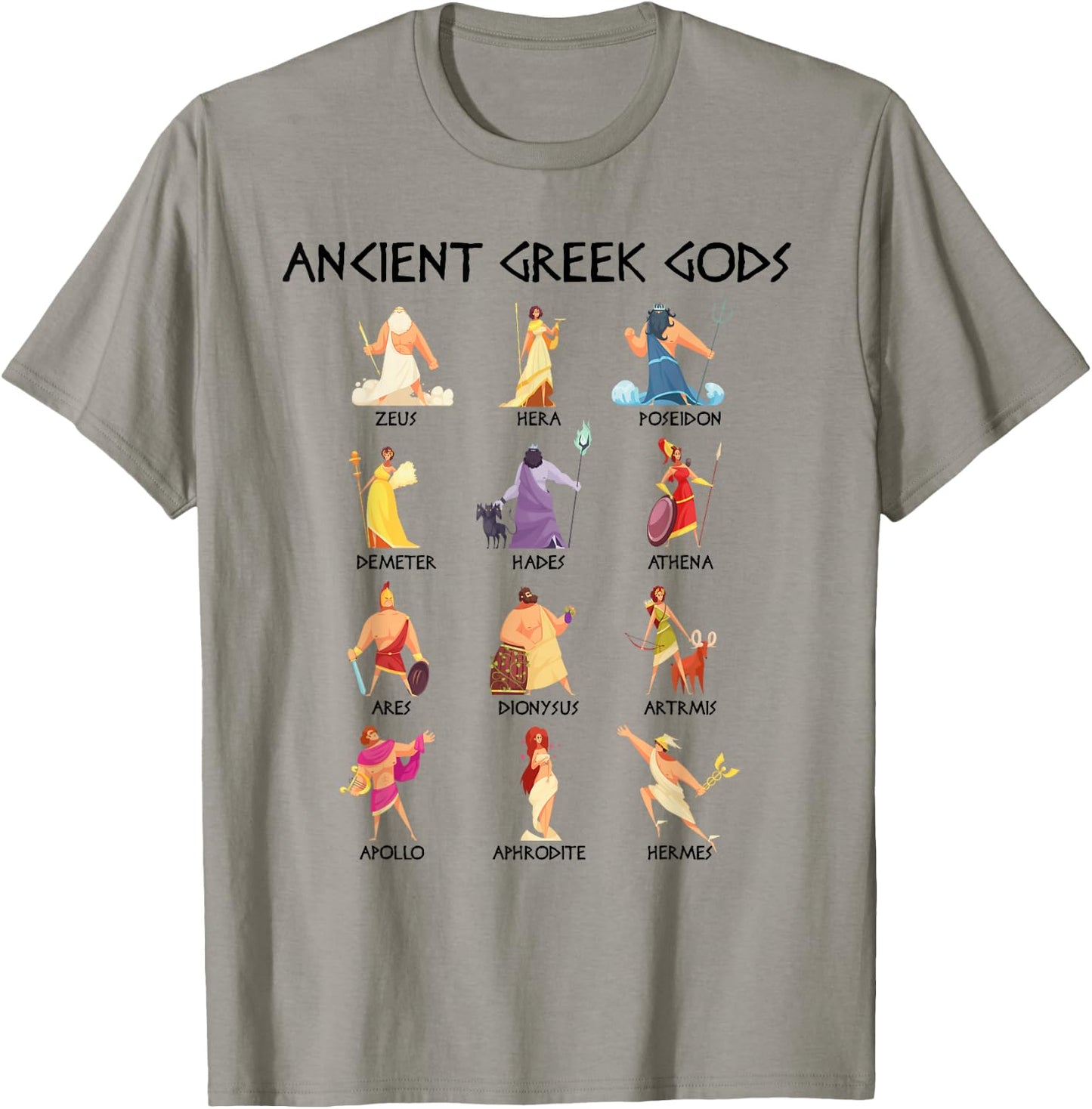 Greek Mythology Gods - Gods of Greece - Ancient Greek T-Shirt - T-Shirt | Sand