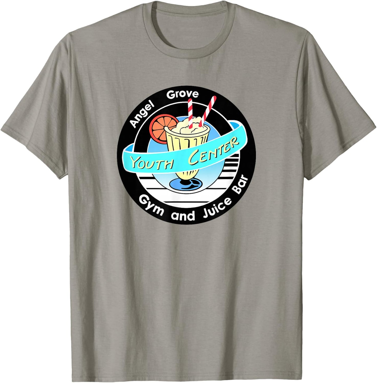 Angel Grove Youth Center Gym and Juice Bar T-Shirt - T-Shirt | Sand