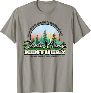 Harlan County Kentucky The Mountains Are In You Black Bear T-Shirt - T-Shirt | Sand