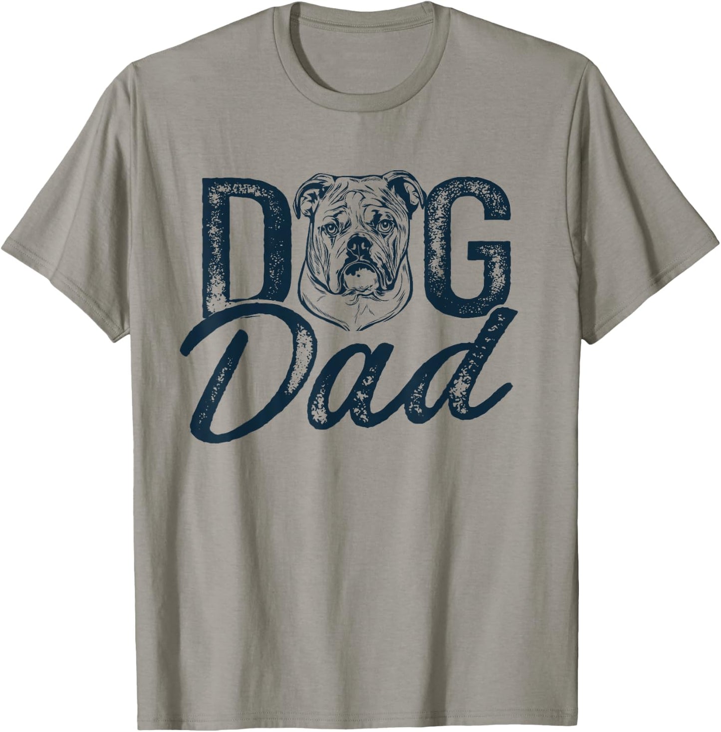 English Bulldog Dog Dad T-Shirt - T-Shirt | Sand