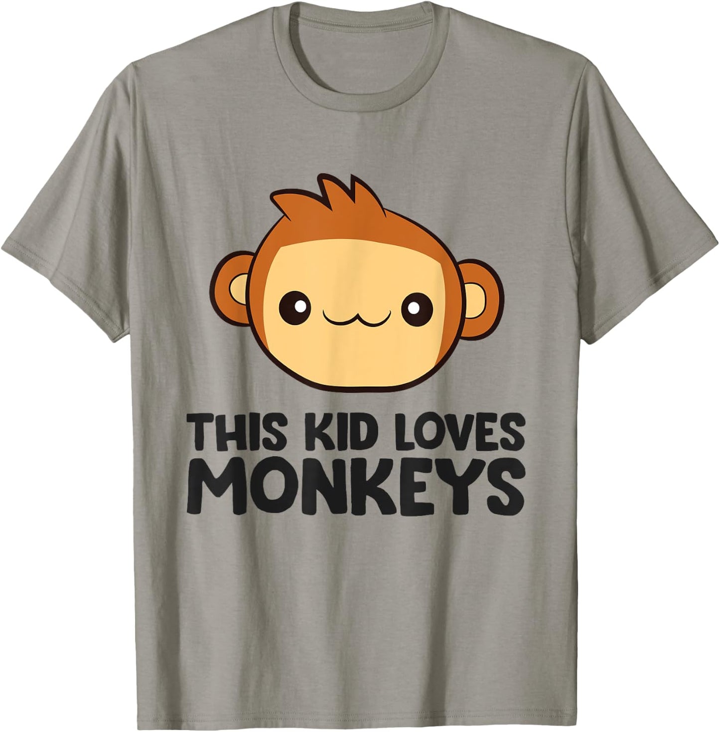 Monkey Love Children Boys Girls This Kid Loves Monkeys T-Shirt - T-Shirt | Sand