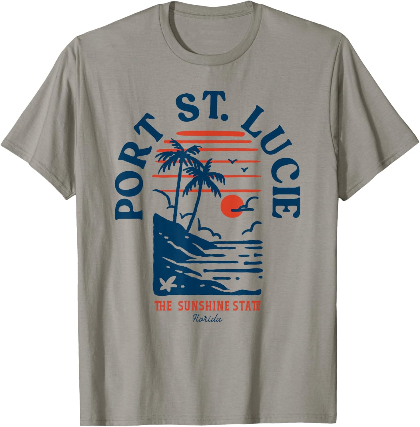 Port St. Lucie Florida Retro Surfer Vintage Beach T-Shirt - T-Shirt | Sand