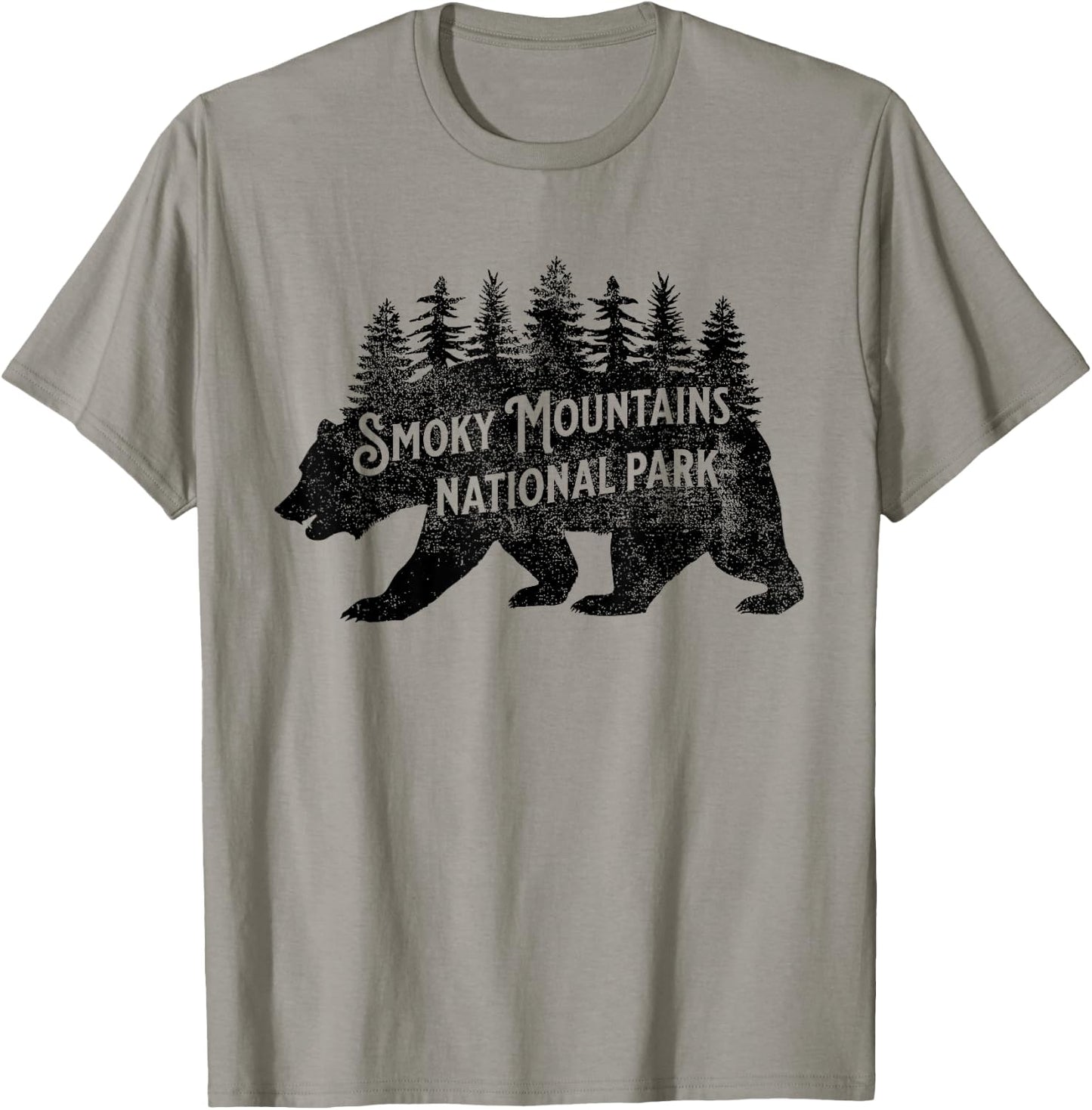 Great Smoky Mountains Tennessee Nature Bear Hiking Outdoors T-Shirt - T-Shirt | Sand