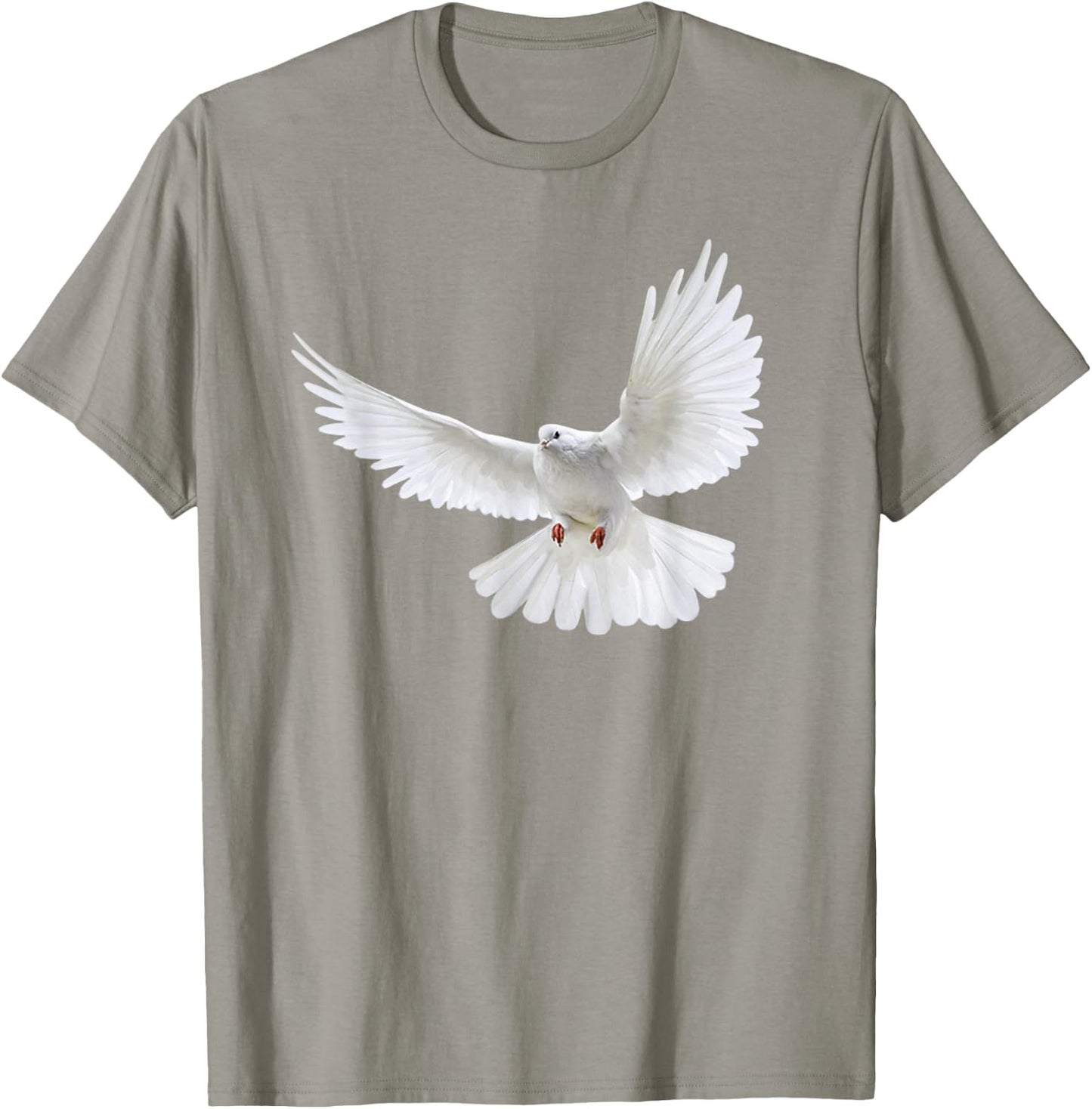 Beautiful Flying Peaceful White Dove Photo Silhouette T-Shirt - T-Shirt | Sand