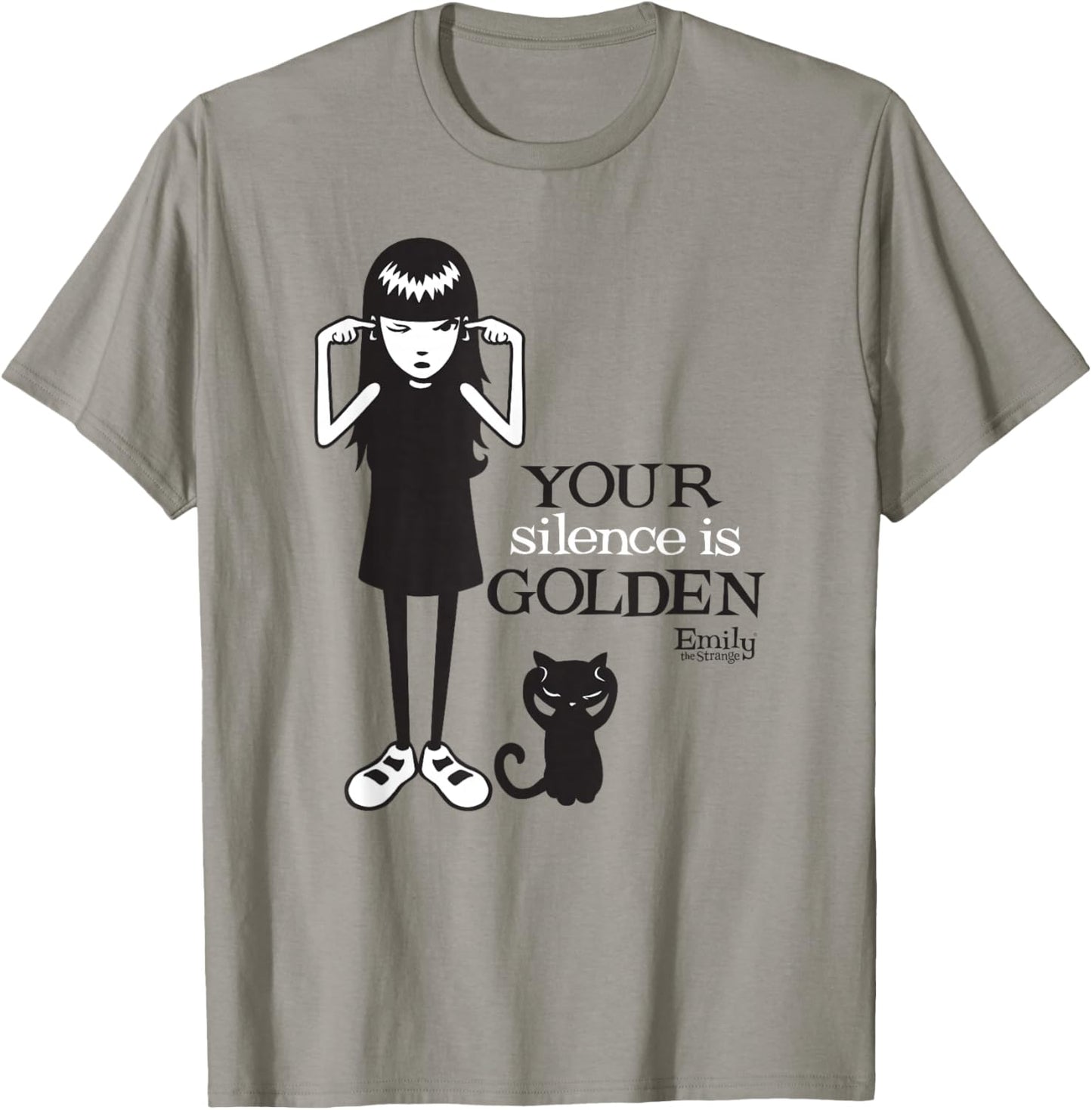 Emily The Strange Your Silence is Golden T-Shirt - T-Shirt | Sand