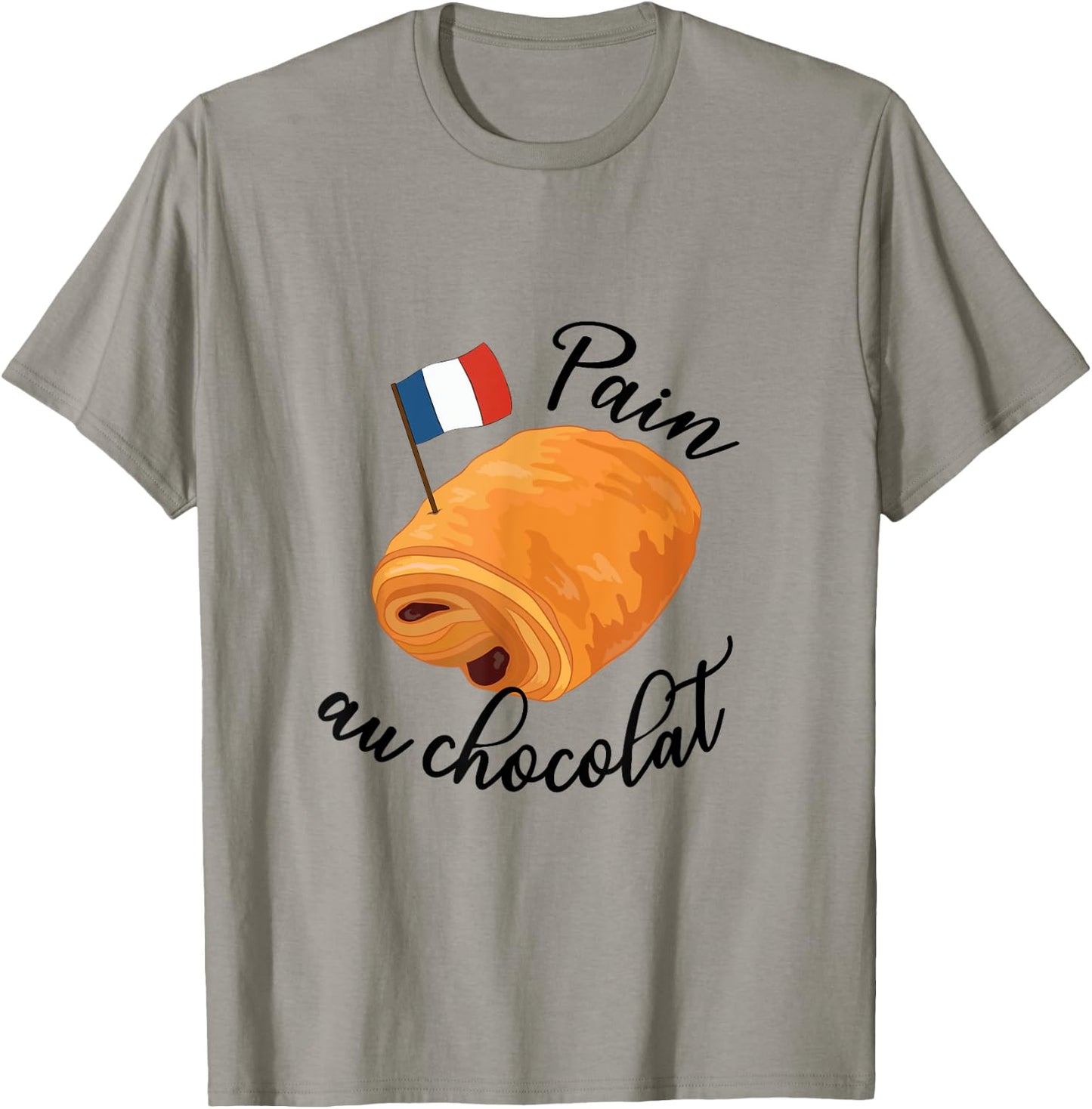 Pain Au Chocolat Funny French Food Pastry Lover Francophile T-Shirt - T-Shirt | Sand