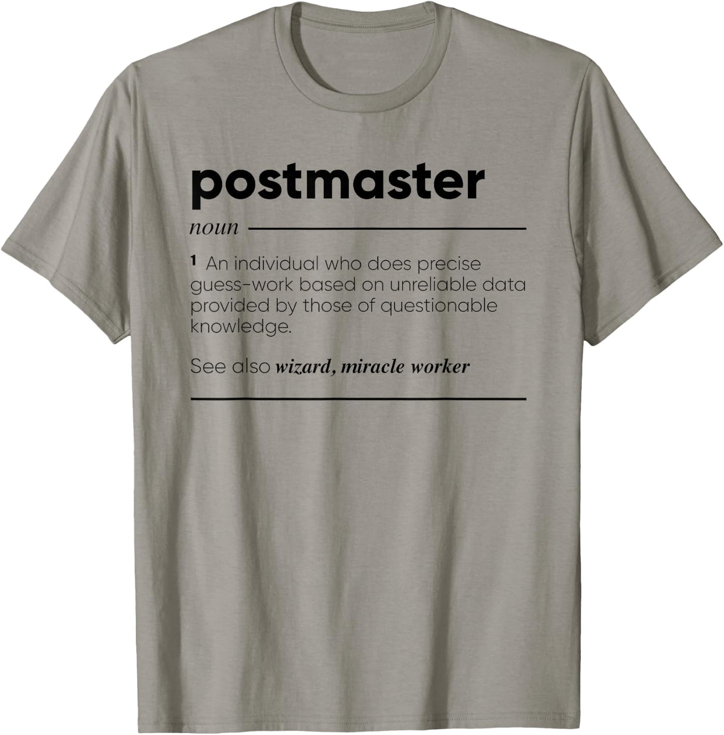 Gifts For Postmaster Postmaster Funny Definition T-Shirt - T-Shirt | Sand