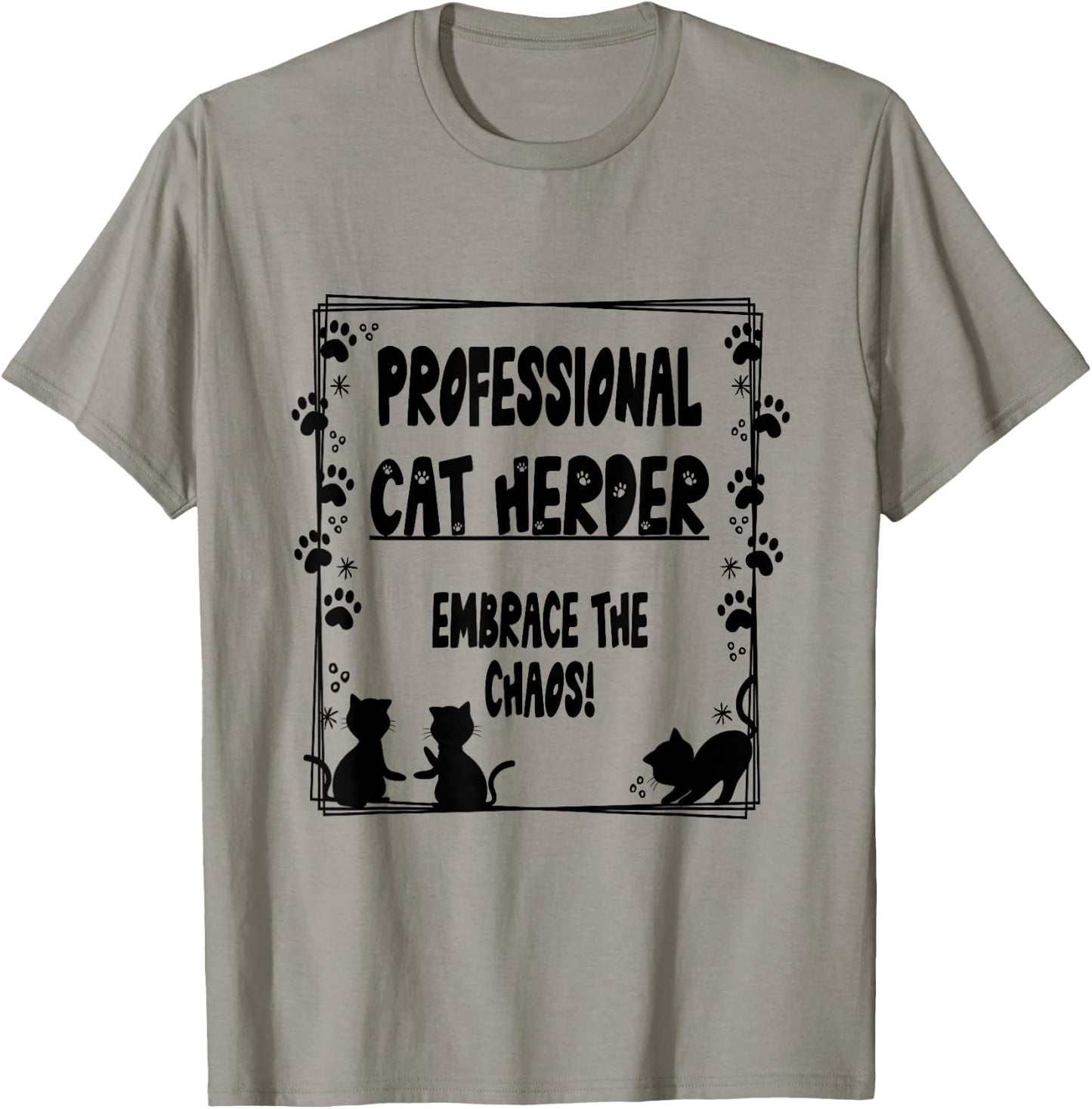 Professional Cat Herder Employee Managemen Graphic Design T-Shirt - T-Shirt | Sand