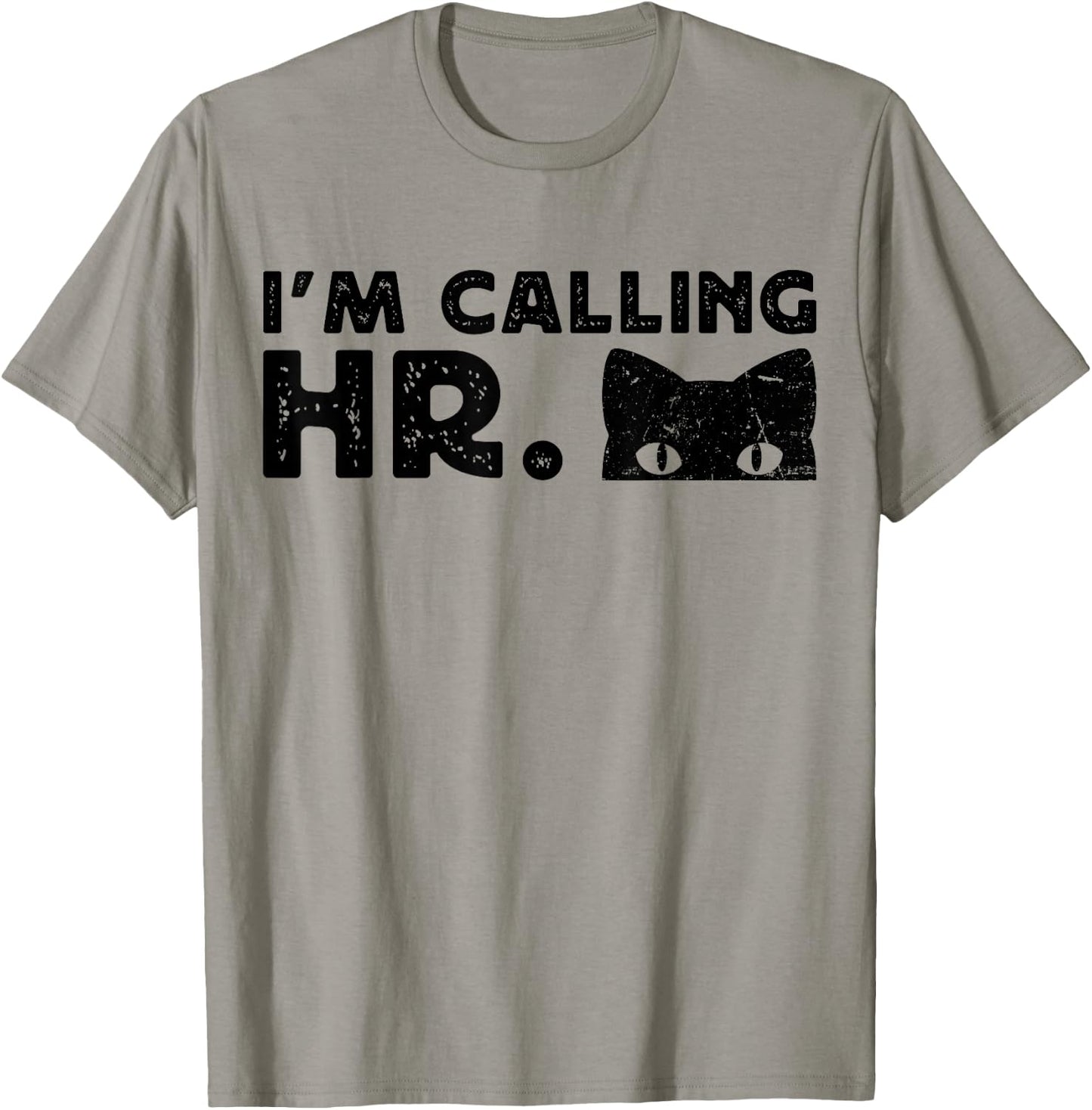 I'm Calling HR Funny Cat Peeking Vintage Women T-Shirt - T-Shirt | Sand