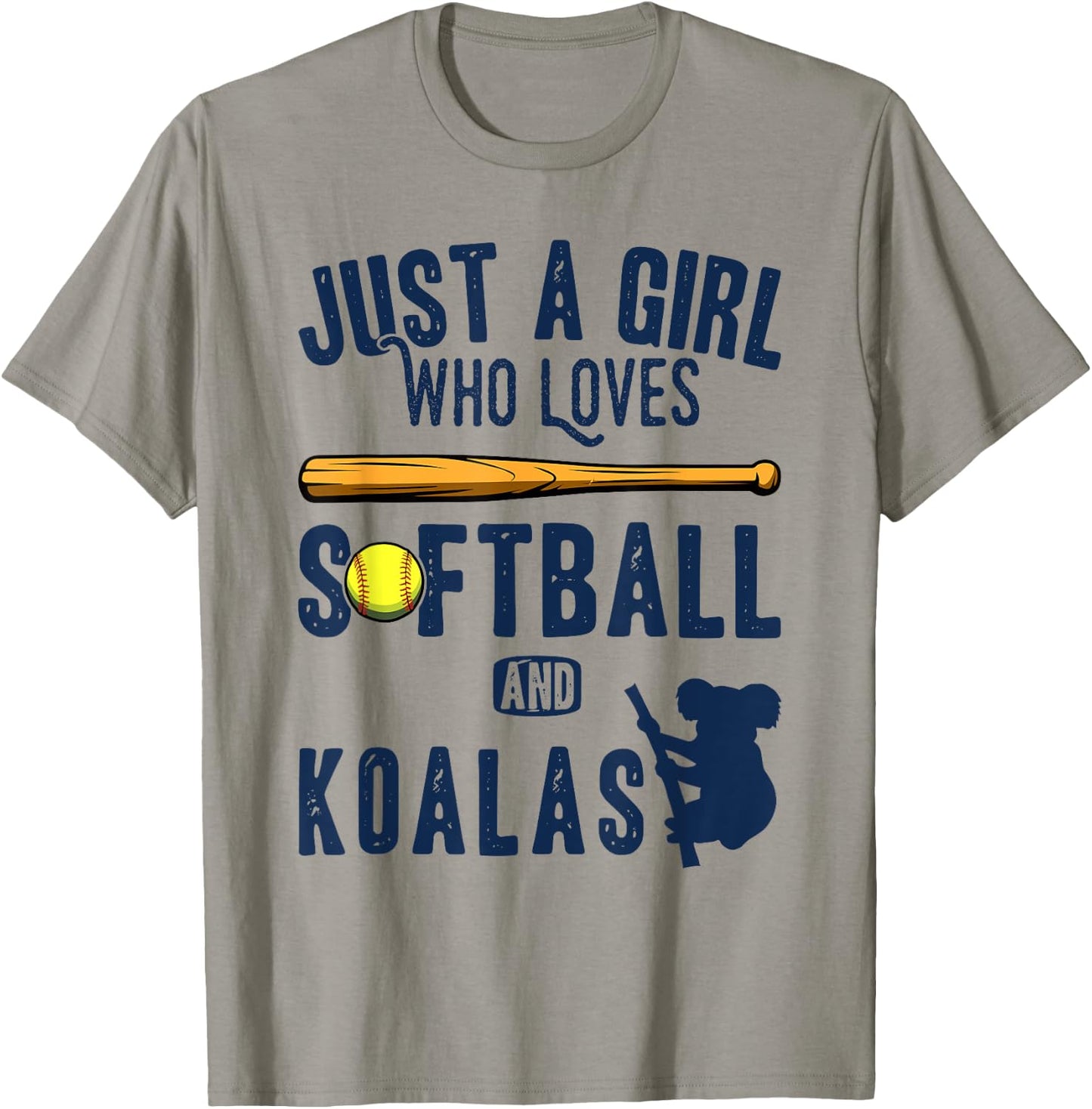 Just a girl who loves Koalas and softball kids funny saying T-Shirt - T-Shirt | Sand