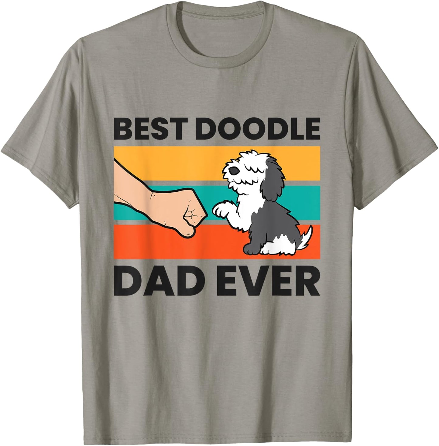 Best Doodle Dad Ever Sheepadoodle Dad T-Shirt - T-Shirt | Sand