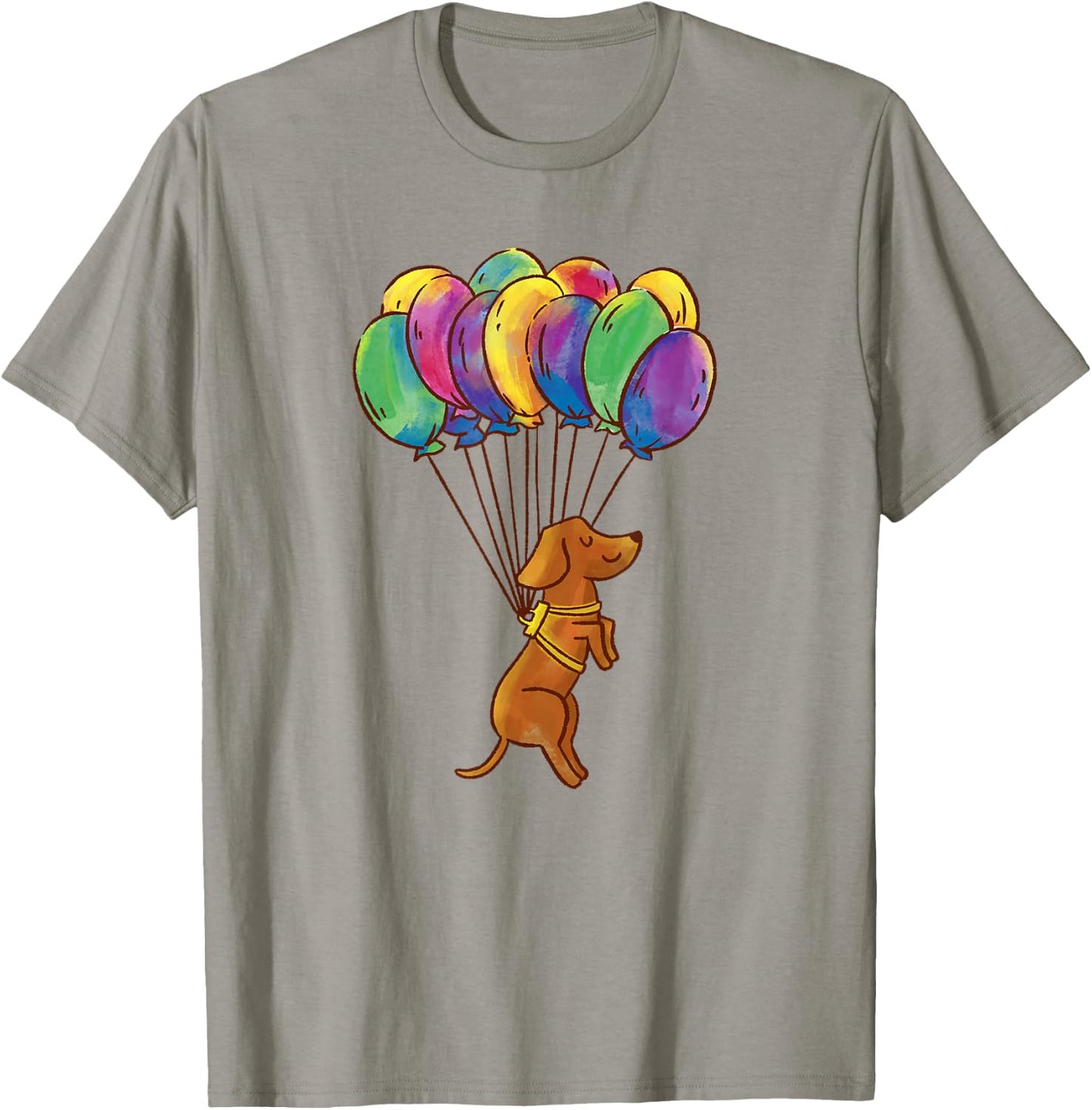 Dachshund Dog Balloons Pet T-Shirt - T-Shirt | Sand