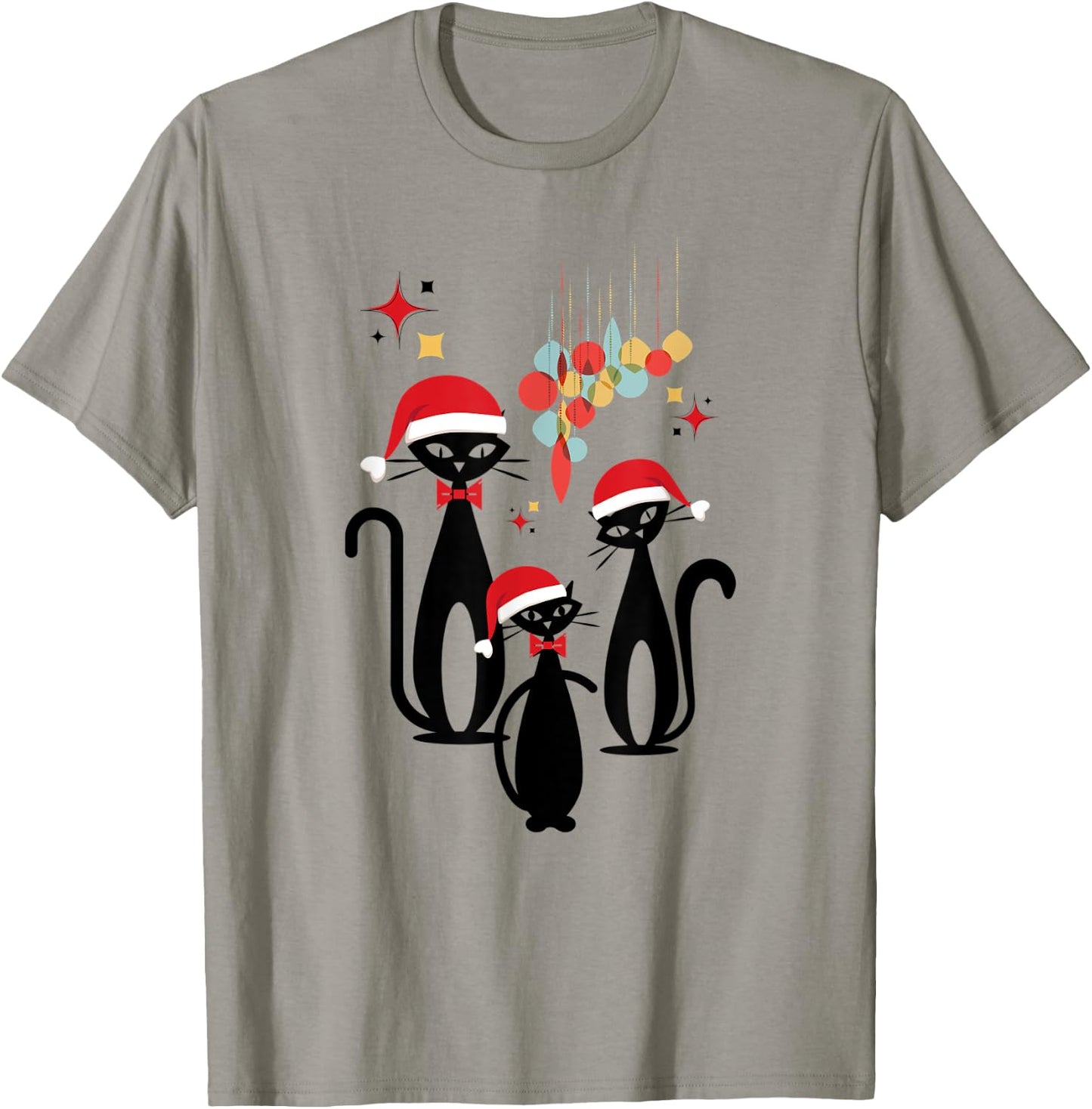 Funny Christmas Retro Mid Century Modern Cat Cool Women's T-Shirt - T-Shirt | Sand