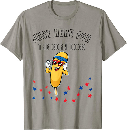 Corn dog lover Corndog state fair Just here for the corndogs T-Shirt - T-Shirt | Sand