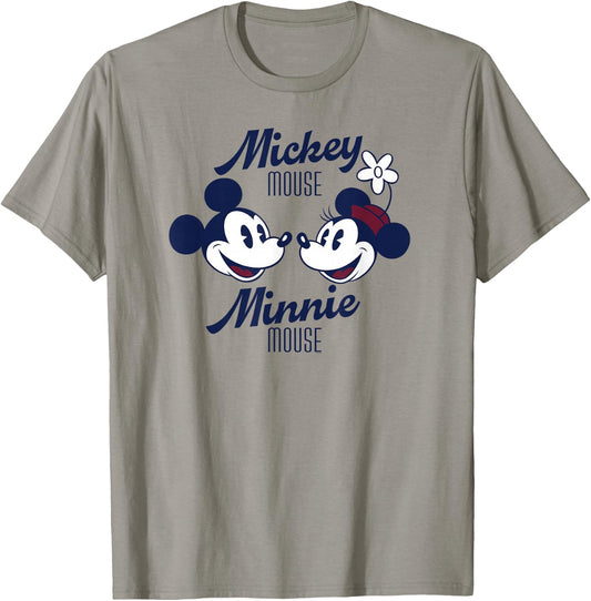 Disney Mickey Mouse and Minnie Mouse Together Retro Vintage Small T-Shirt - T-Shirt | Sand
