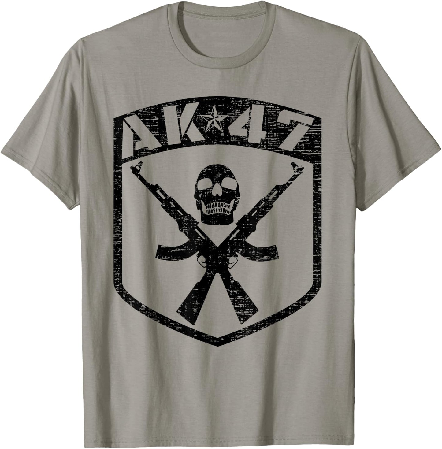 Kalashnikov AK-47 Assault Rifle Skull T-Shirt - T-Shirt | Sand