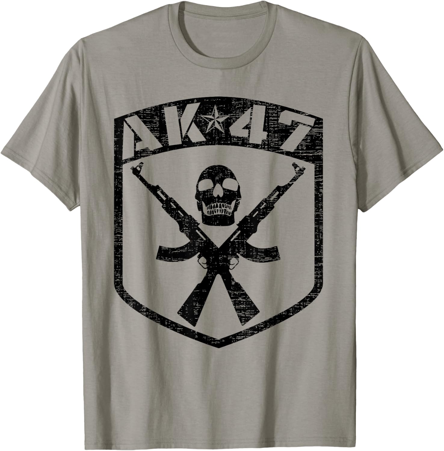 Kalashnikov AK-47 Assault Rifle Skull T-Shirt - T-Shirt | Sand