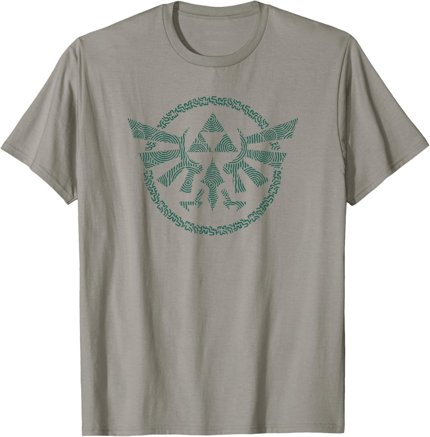 The Legend of Zelda Hyrule Triforce Circular Emblem T-Shirt - T-Shirt | Sand